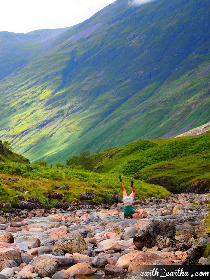 Yoga in Glencoe National Park, The Highlands, Scotland